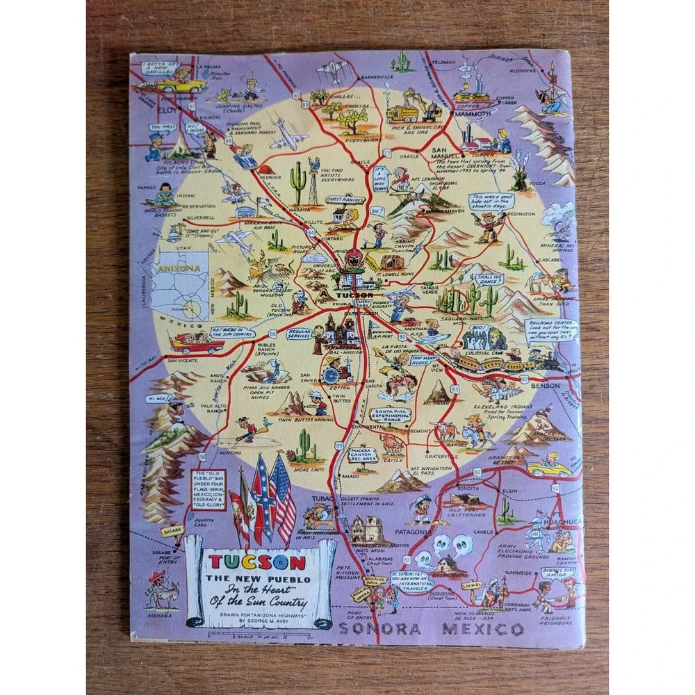 Arizona Highways Magazine Feb 1958 Tucson Sunshine City In The Desert Vintage